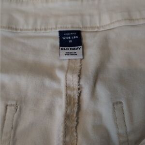 Old Navy Beige Wide Leg Trousers